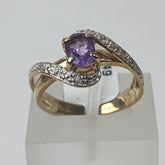 LADIES 9CT DIAMOND RING 3.5GMS Ring Size N / 7.5 US